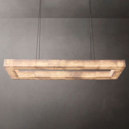 Rivage Rectangular Calcite Chandelier 54"-VaseLamps