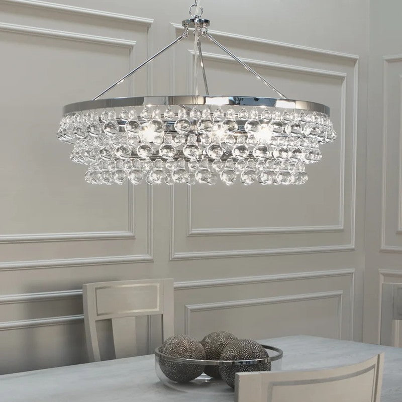 Robert Abbey Bling Round Chandelier 35"-VaseLamps