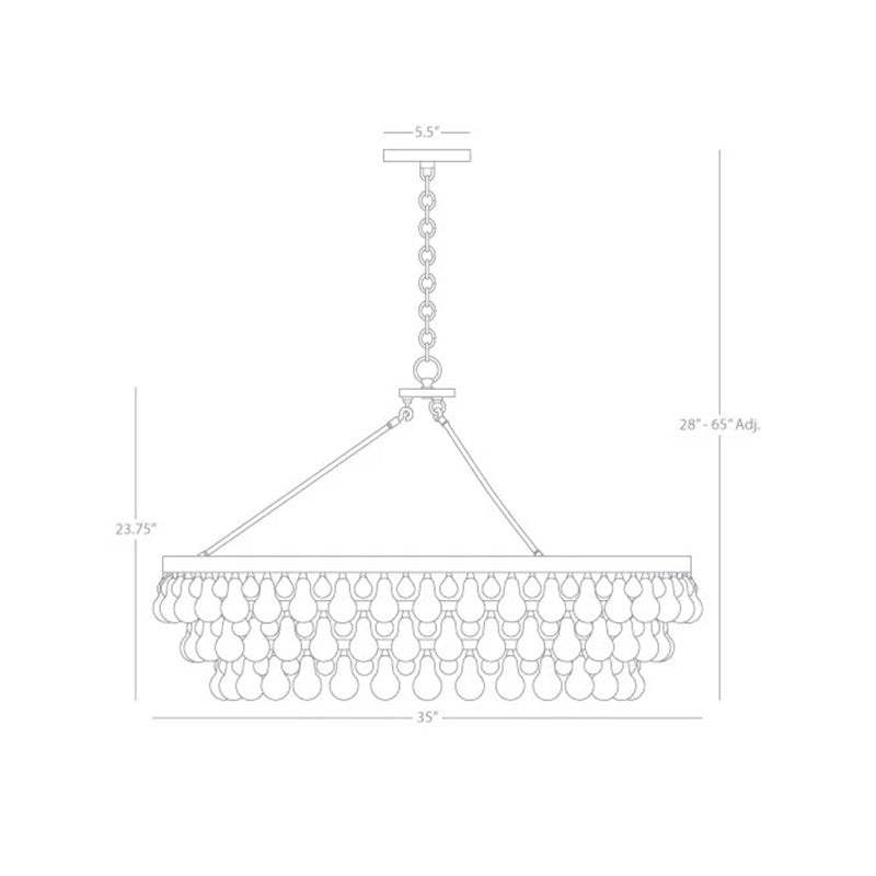 Robert Abbey Bling Round Chandelier 35"-VaseLamps