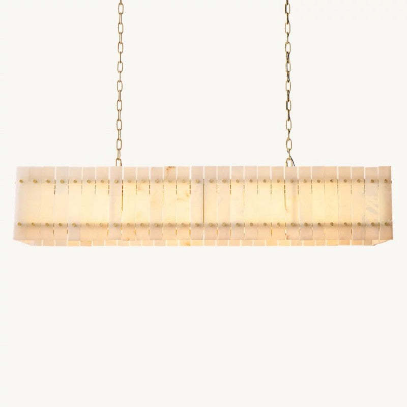 San Marco Alabaster Linear Chandelier 54"-VaseLamps