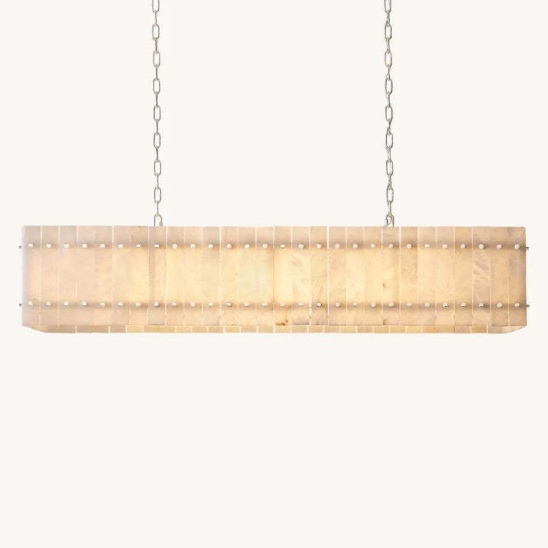 San Marco Alabaster Linear Chandelier 54"-VaseLamps