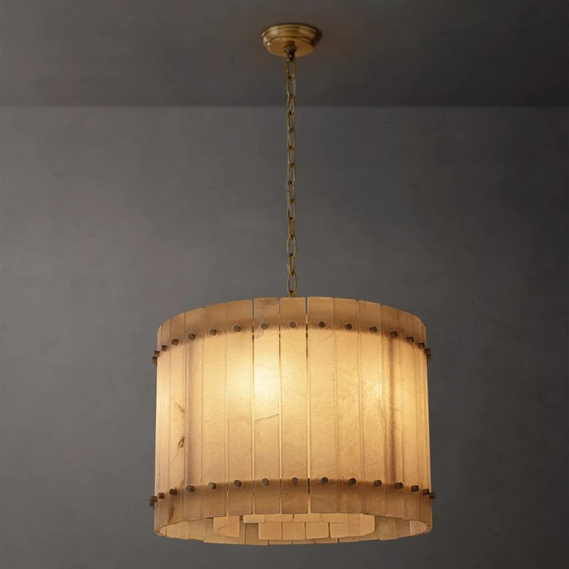 San Marco Alabaster Round Chandelier 22"-VaseLamps