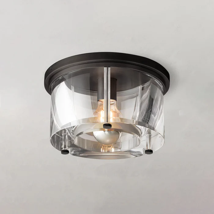 Savile Crystal Round Flushmount