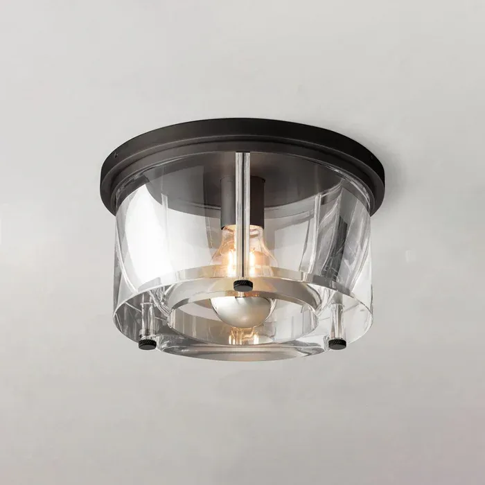 Savile Crystal Round Flushmount