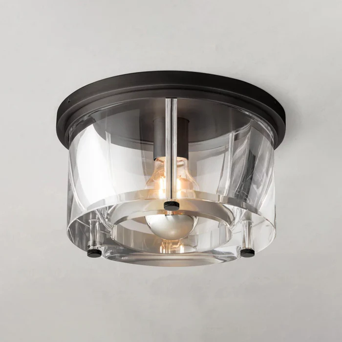 Savile Crystal Round Flushmount