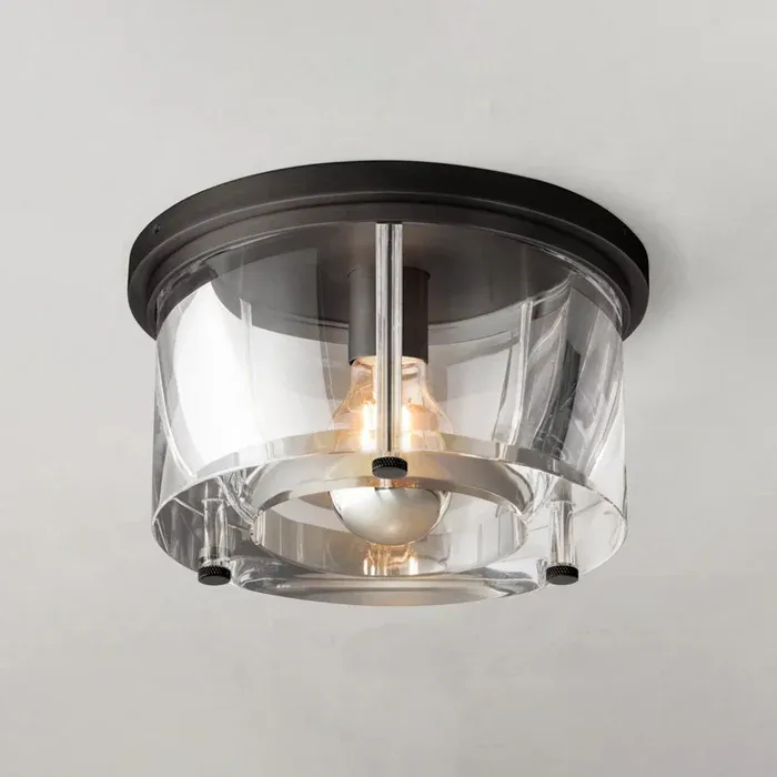 Savile Crystal Round Flushmount