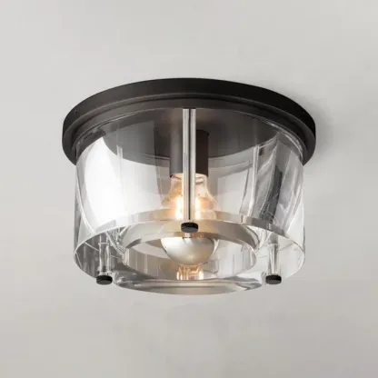 Savile Crystal Round Flushmount