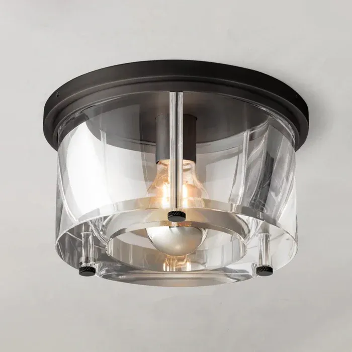Savile Crystal Round Flushmount