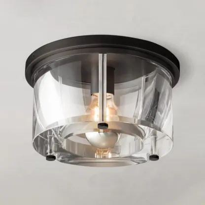 Savile Crystal Round Flushmount