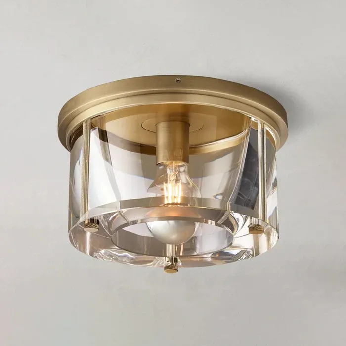 Savile Crystal Round Flushmount