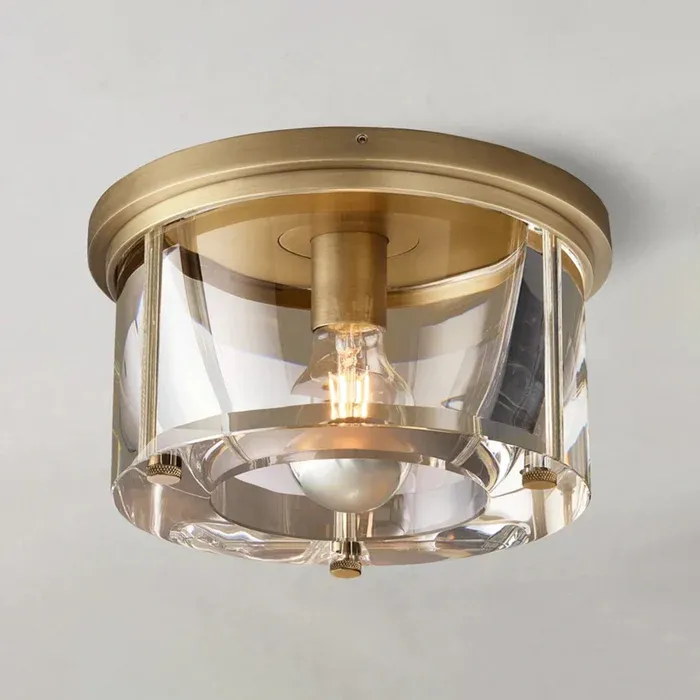 Savile Crystal Round Flushmount