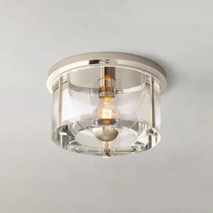 Savile Crystal Round Flushmount