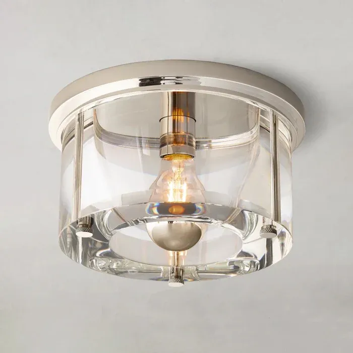 Savile Crystal Round Flushmount