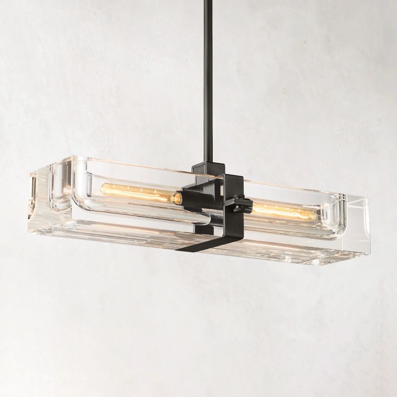 Savile Linear Chandelier 24"-VaseLamps