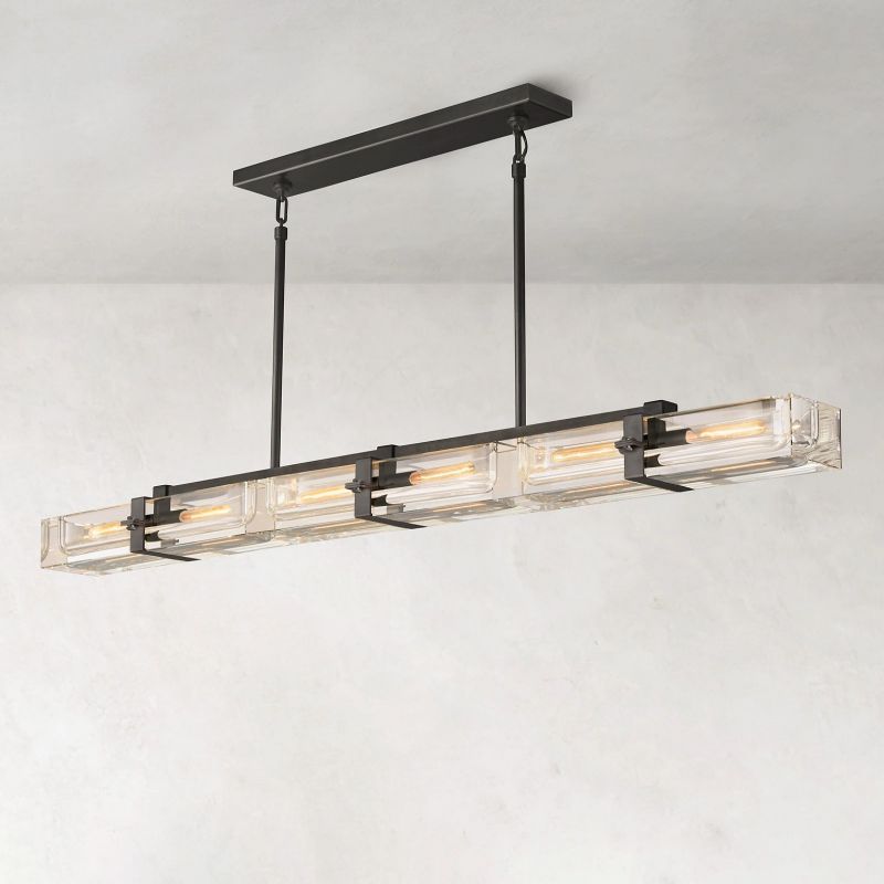 Savile Linear Chandelier 72"-VaseLamps