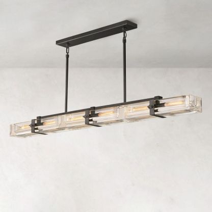 Savile Linear Chandelier 72"-VaseLamps