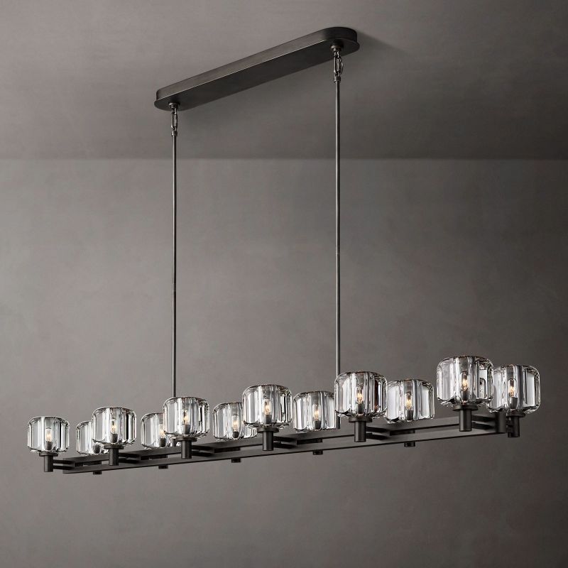 Demaret Double Linear Chandelier 72"-VaseLamps