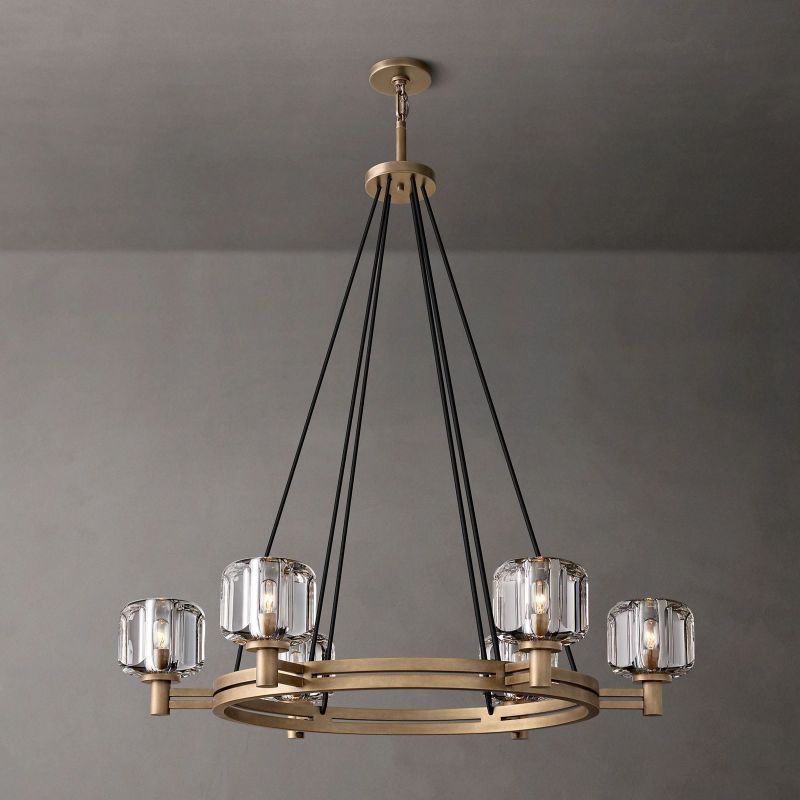 Demaret Round Chandelier 36"-VaseLamps