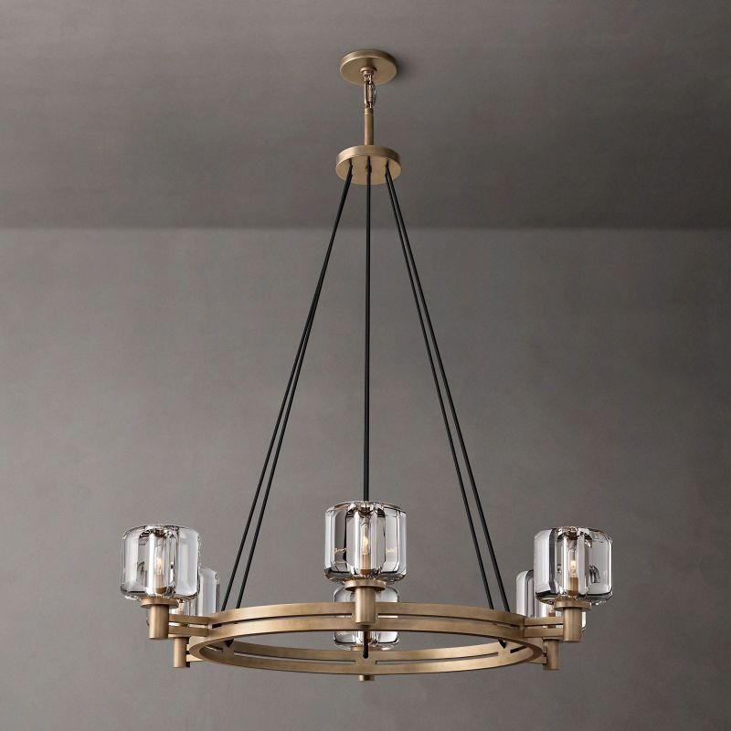 Demaret Round Chandelier 36"-VaseLamps