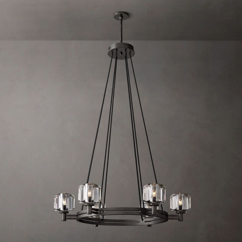 Demaret Round Chandelier 36"-VaseLamps