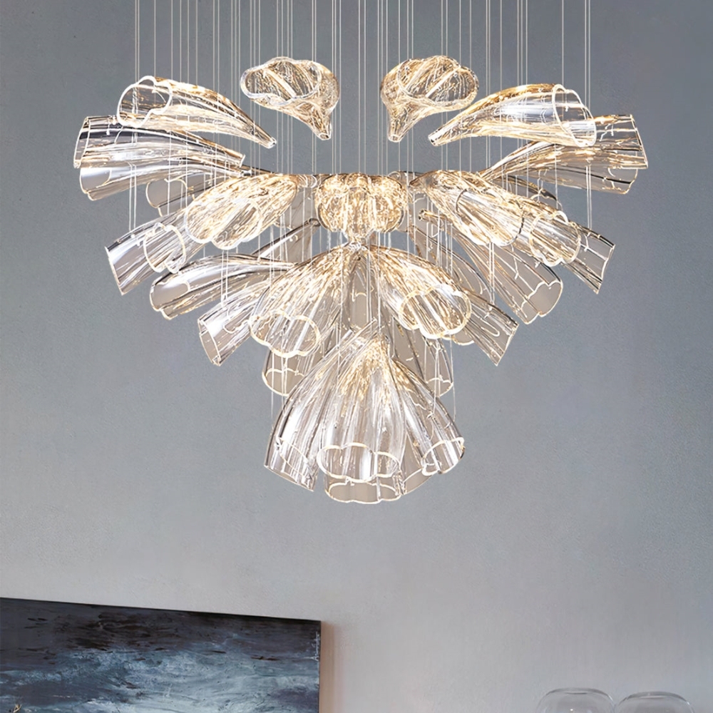 Luxury Glass Lotus Chandelier-VaseLamps