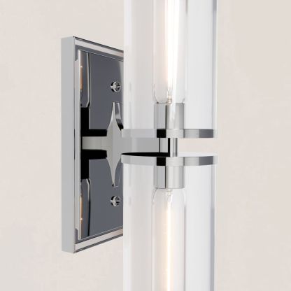VASELAMPS - Dual-Layer Glass and Gold Metal Wall Sconce-VaseLamps