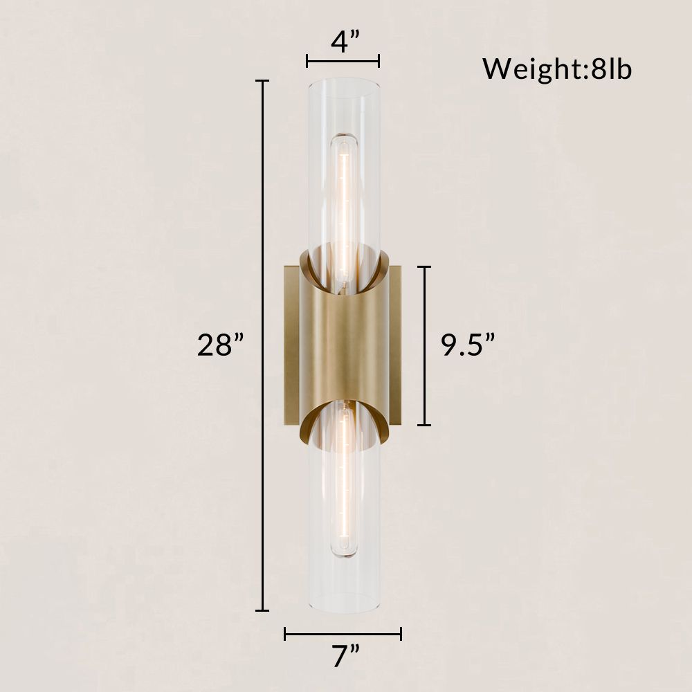 Modern Minimalist Glass Tube Wall Sconce-VaseLamps