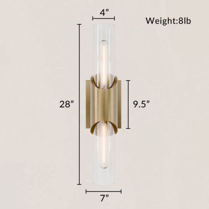 Modern Minimalist Glass Tube Wall Sconce-VaseLamps