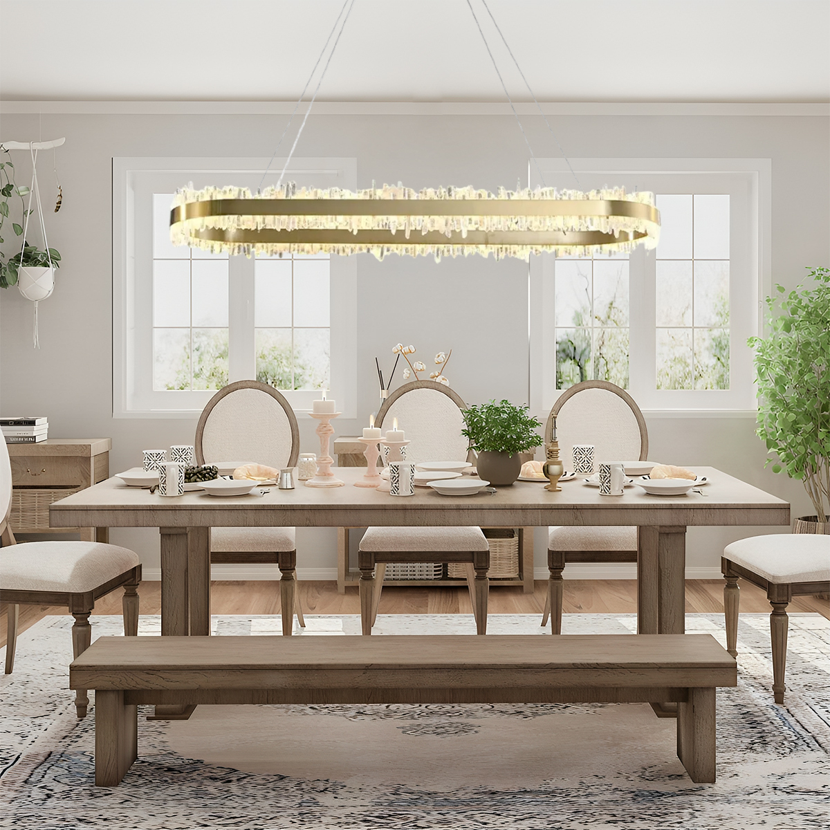 VASELAMPS - Crystal Oval Chandelier-VaseLamps