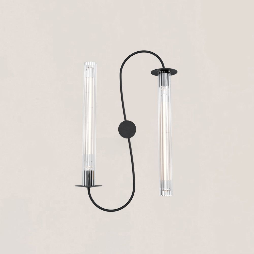 Symmetrical Dual-Arm Modern Wall Sconce-VaseLamps