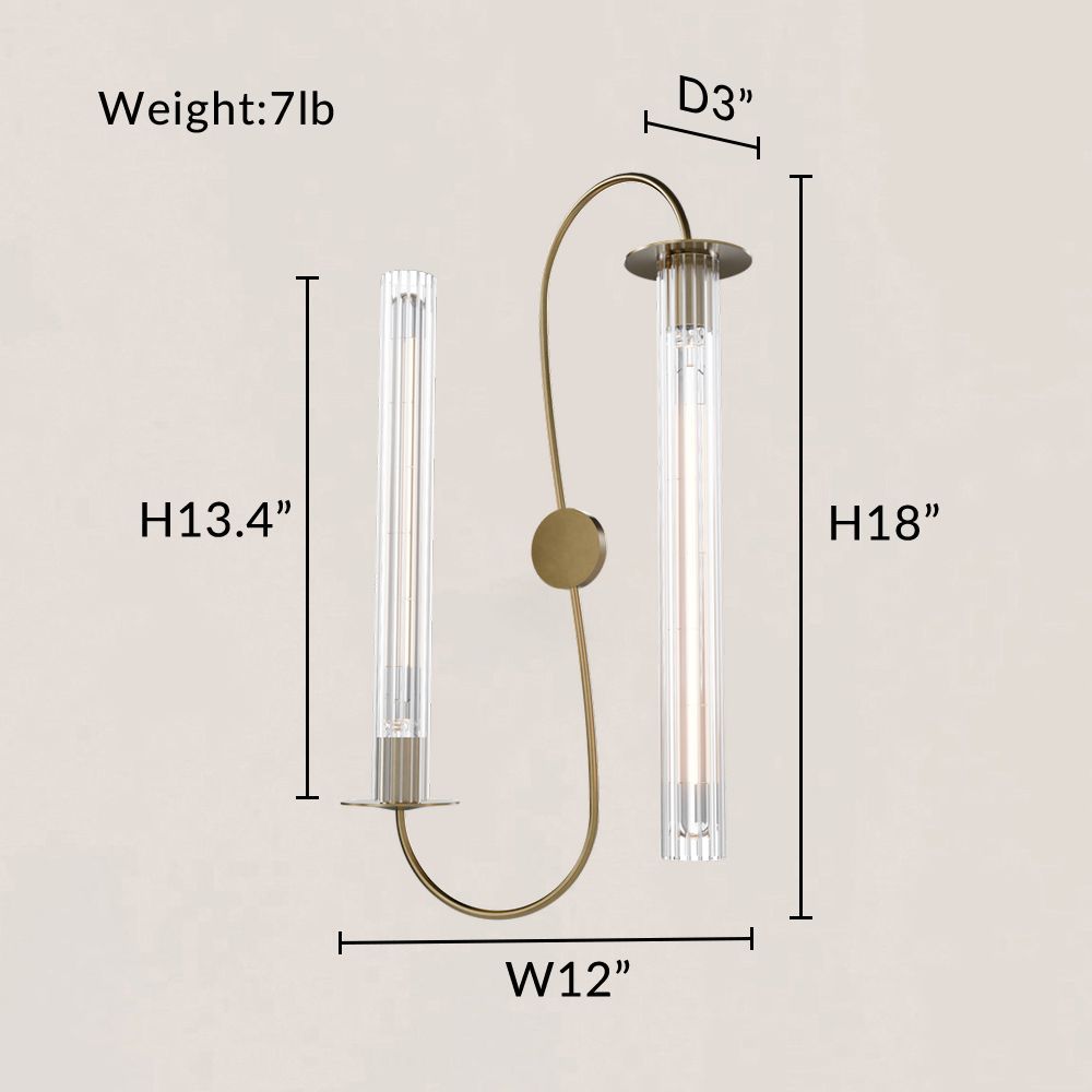 Symmetrical Dual-Arm Modern Wall Sconce-VaseLamps