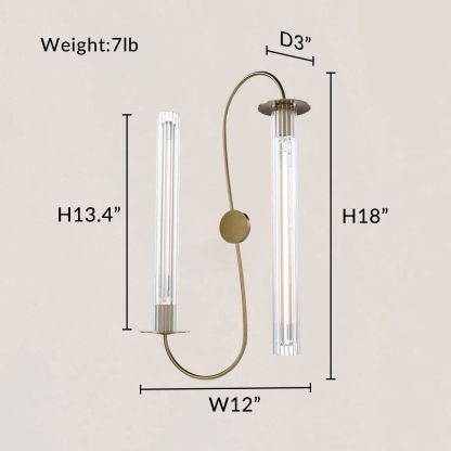 Symmetrical Dual-Arm Modern Wall Sconce-VaseLamps