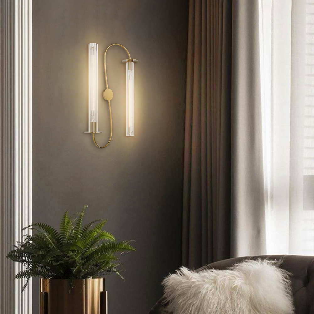 Symmetrical Dual-Arm Modern Wall Sconce-VaseLamps