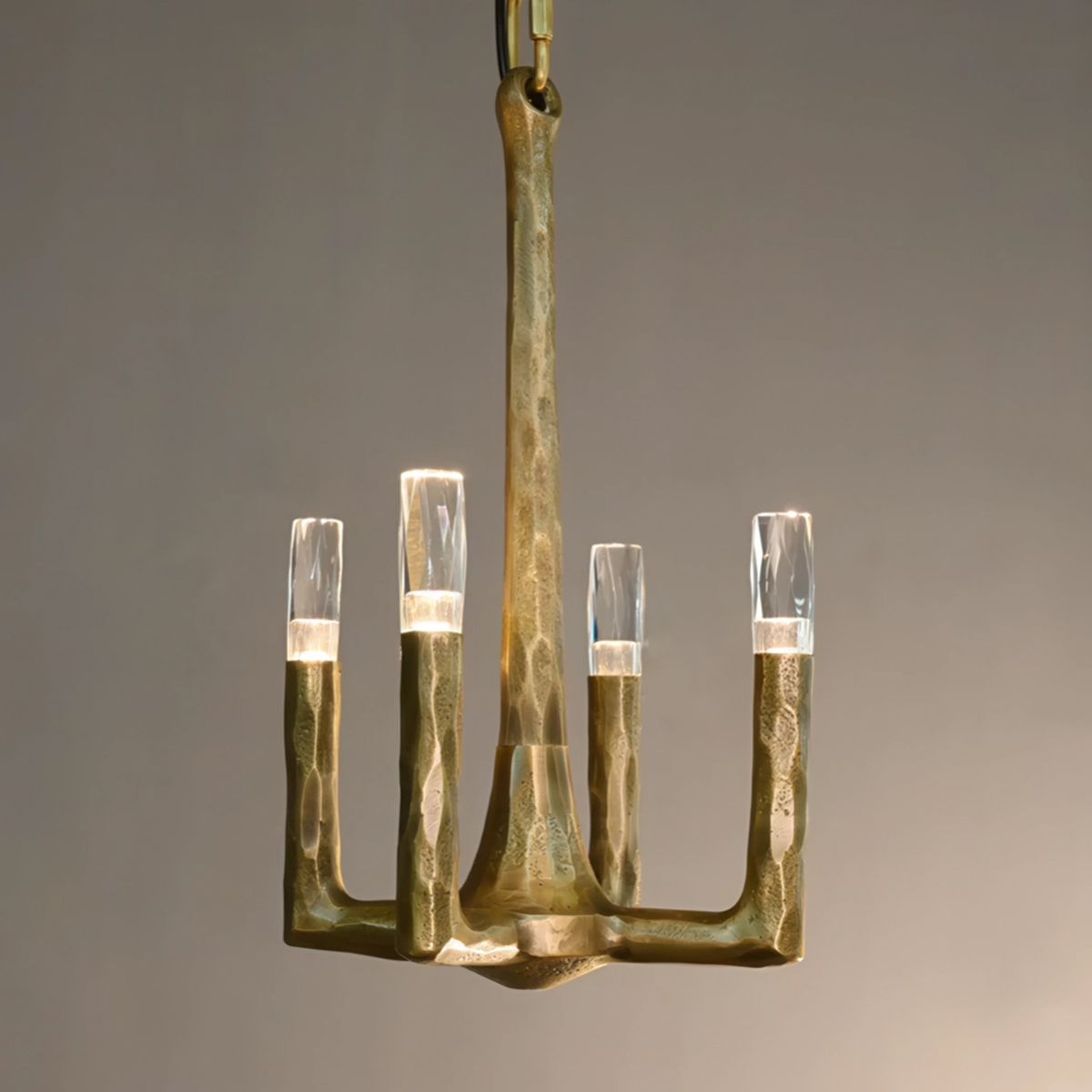 Thaddeus Hammered Texture Brass Pendant Light