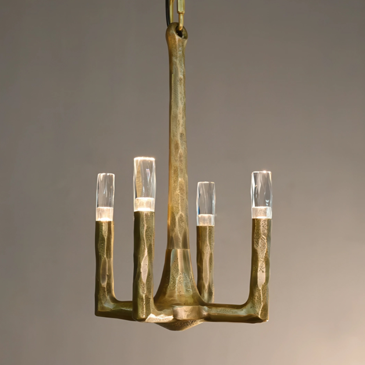 Thaddeus Hammered Texture Brass Pendant Light