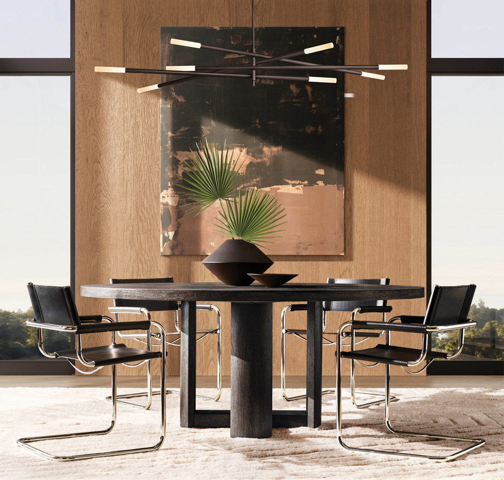 Rousseau 8-Light Mobile Etched Rod Chandelier-VaseLamps