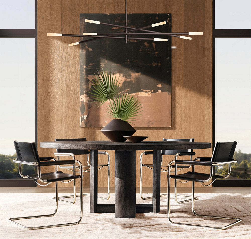 Rousseau 8-Light Mobile Etched Rod Chandelier-VaseLamps