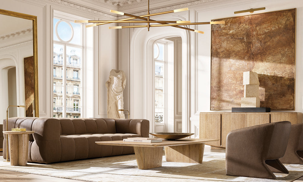 Rousseau 8-Light Mobile Etched Rod Chandelier-VaseLamps