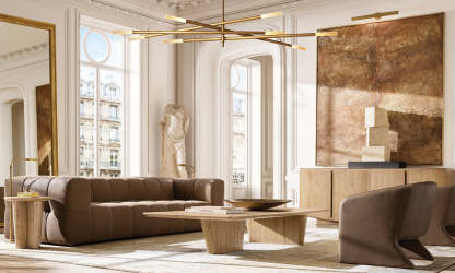 Rousseau 8-Light Mobile Etched Rod Chandelier-VaseLamps