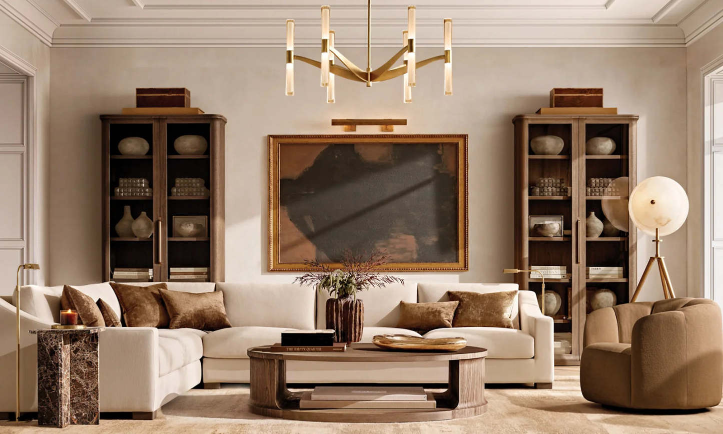 Brent Glass Chandelier 55"-VaseLamps