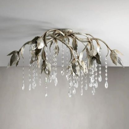 Gothic Viticci Flushmount 23.5" 32"-Silver-VaseLamps