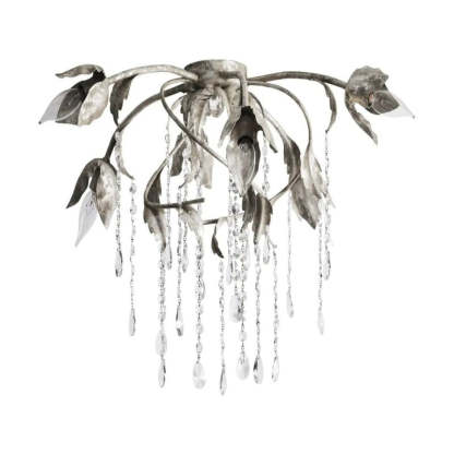 Gothic Viticci Flushmount 23.5" 32"-Silver-VaseLamps
