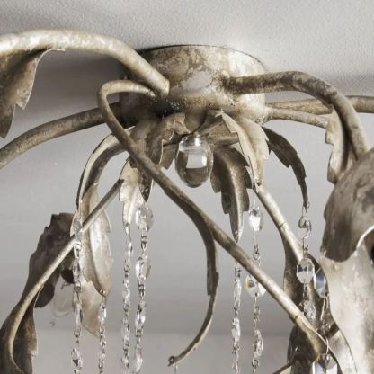 Gothic Viticci Flushmount 23.5" 32"-Silver-VaseLamps