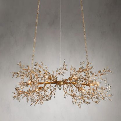 Fiore Linear Chandelier 43“ 68” W-VaseLamps