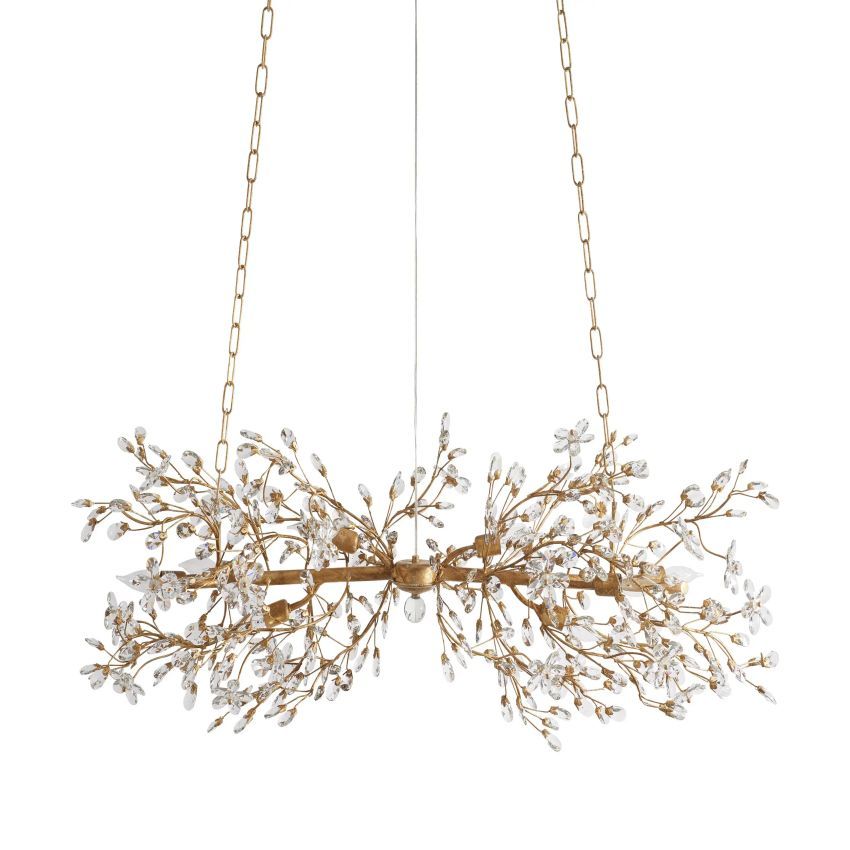 Fiore Linear Chandelier 43“ 68” W-VaseLamps