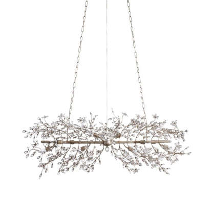 Fiore Linear Chandelier 43“ 68” W-VaseLamps