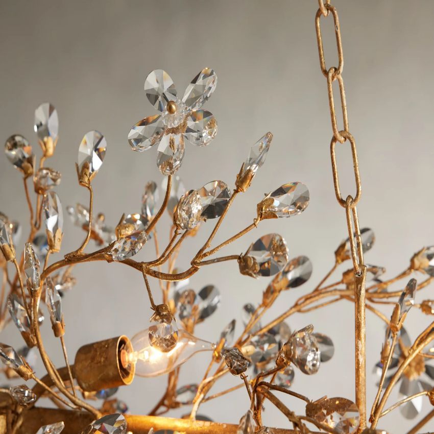 Fiore Linear Chandelier 43“ 68” W-VaseLamps