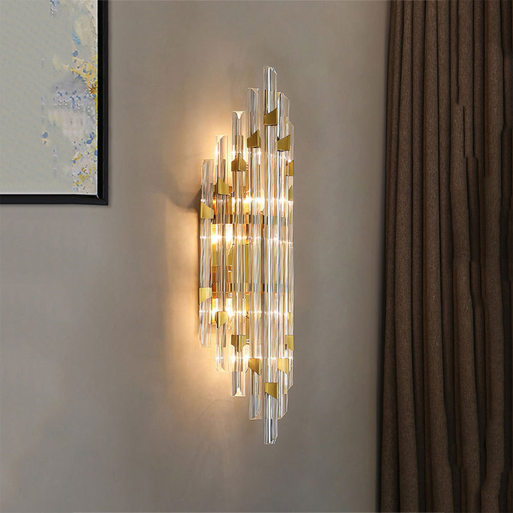 VASELAMPS - Modern Luxury Crystal Rod Wall Sconce-VaseLamps
