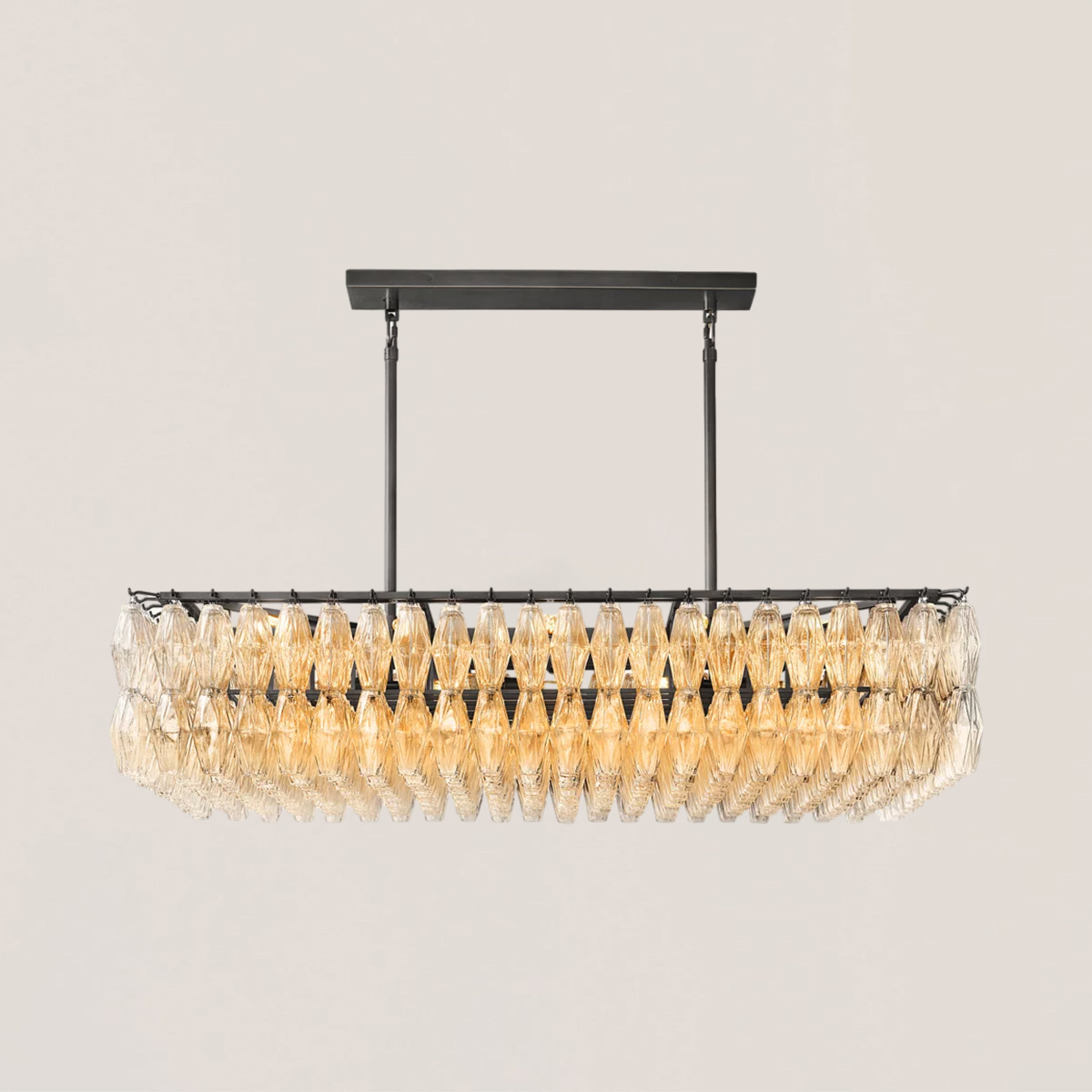 Chiara Glass Rectangular Chandelier-VaseLamps