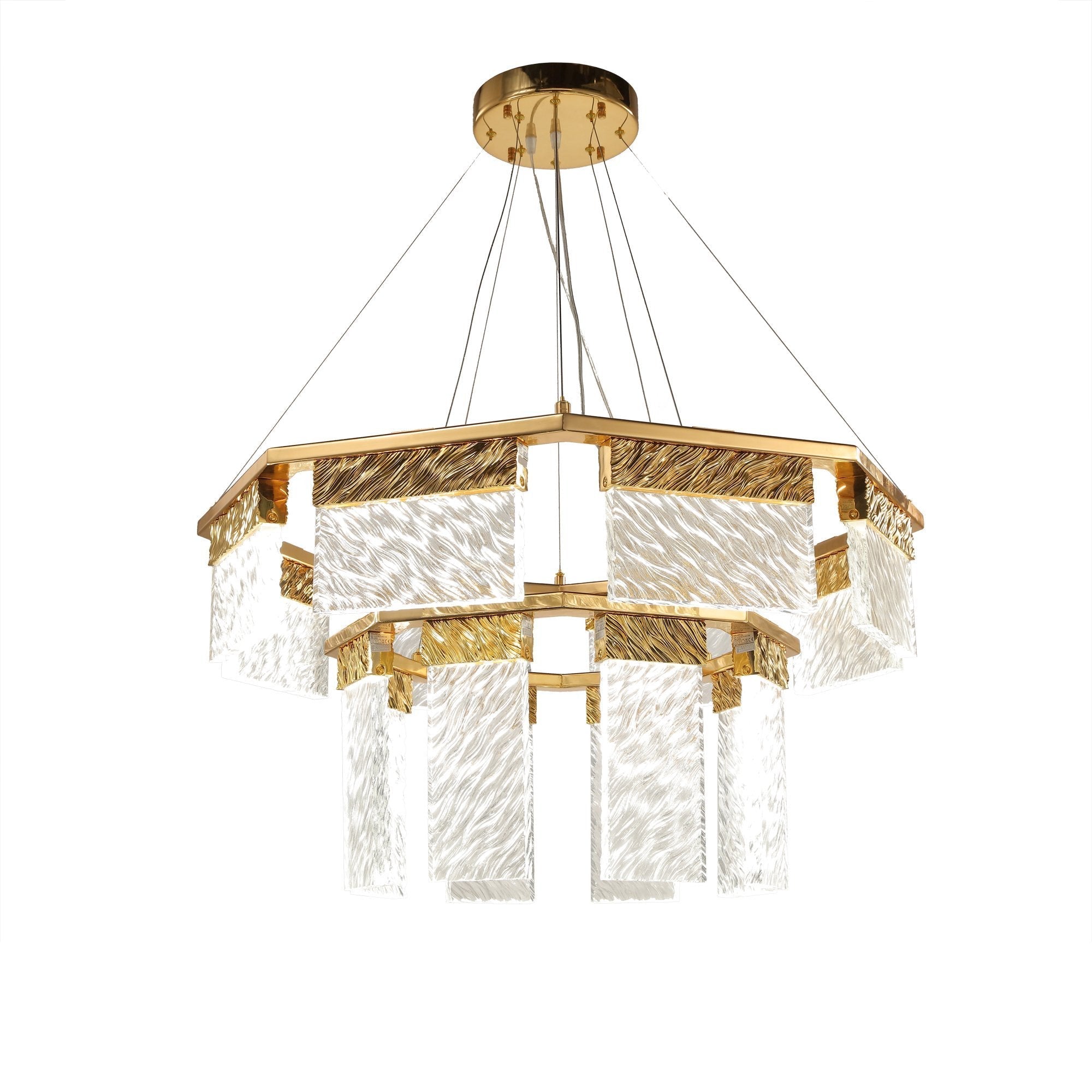 2-Tier Round Down-light LED Chandelier-VaseLamps